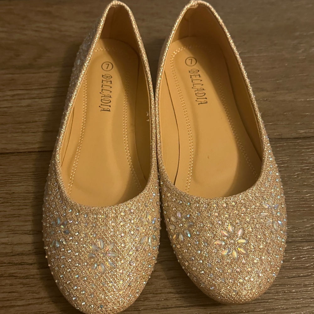 Belladia Rhinestone Flats